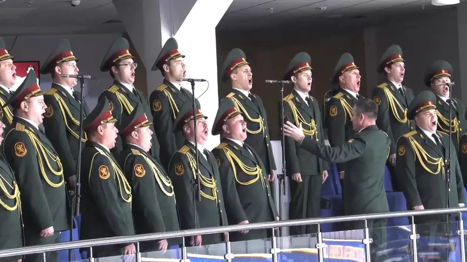 19.12.2020 Ансамбль исполнил гимн на матче по хоккею Россия - Чехия